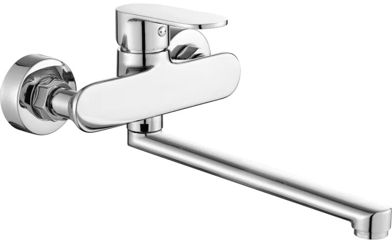 Mexen Milo - vaňová batéria s dlhou výlevkou, chrómová, 71335-00
