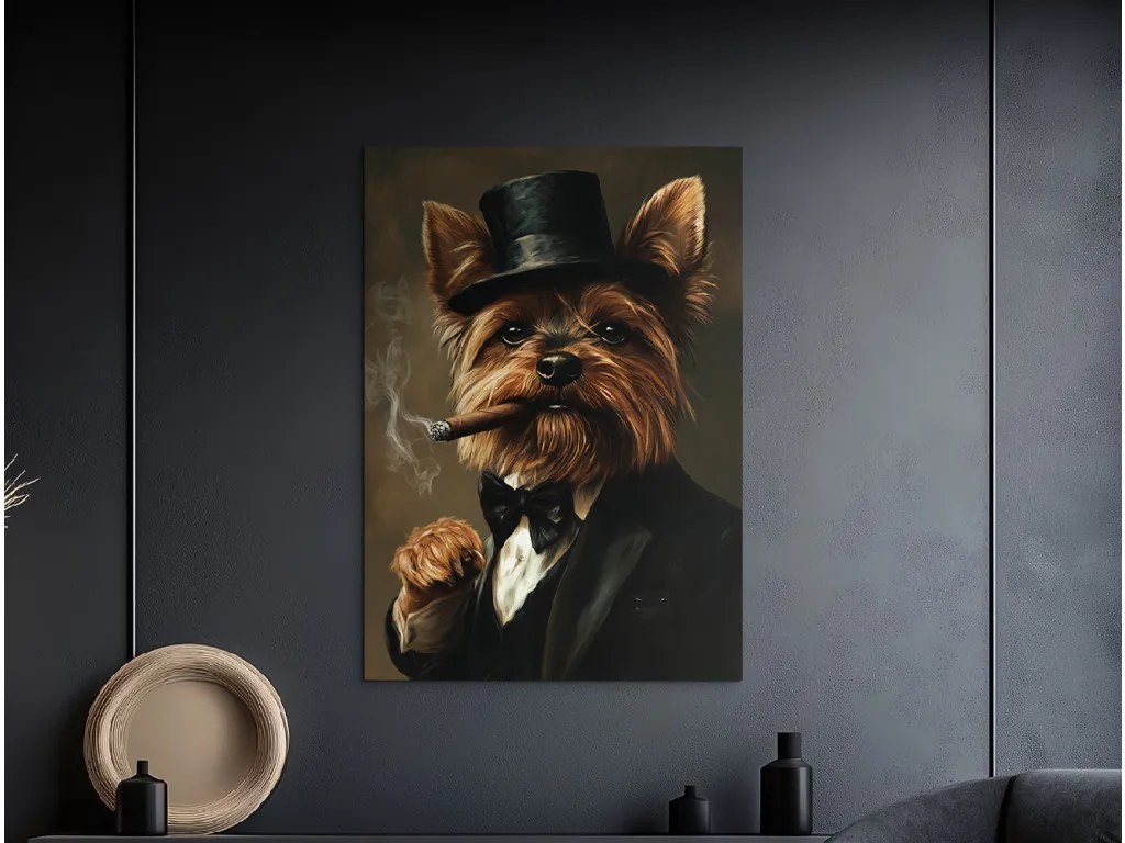 drevko | Obraz Yorkie z podsvetia drevko | Obraz Yorkie z podsvetia