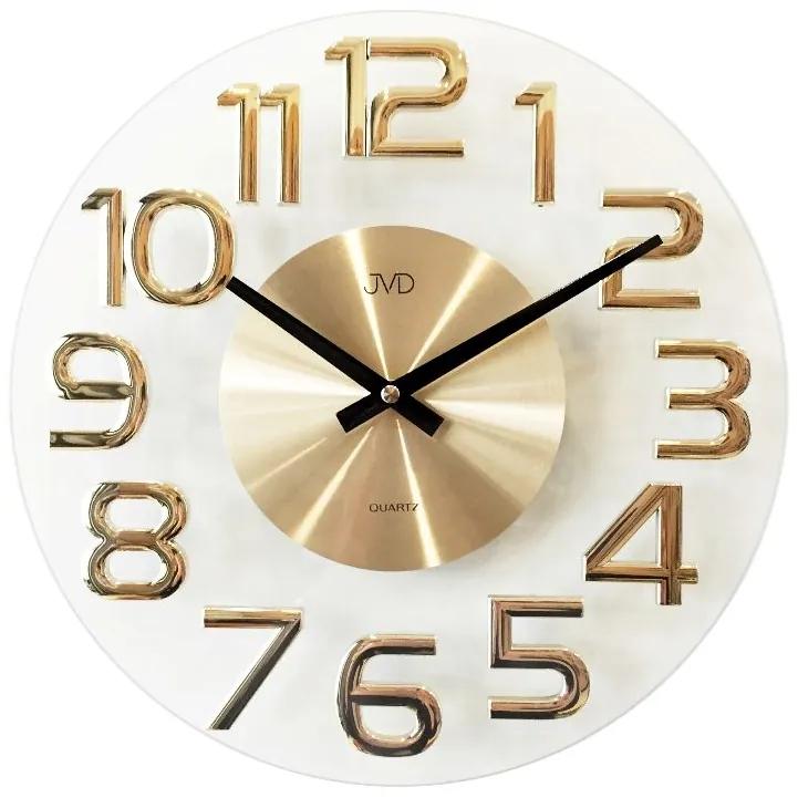 Nástenné hodiny JVD HT098.1 Gold, 35cm