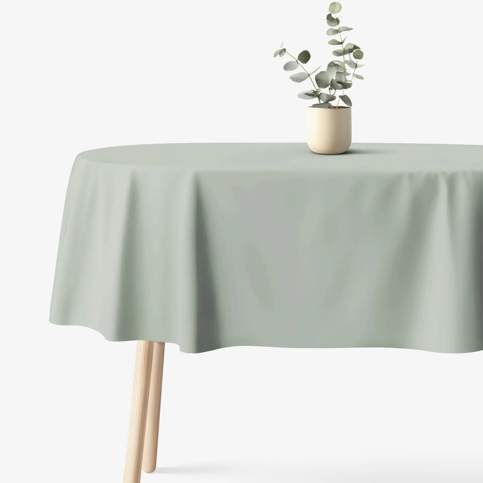 Goldea oválny obrus 100% bavlnené plátno - šalviovo zelený 120 x 160 cm