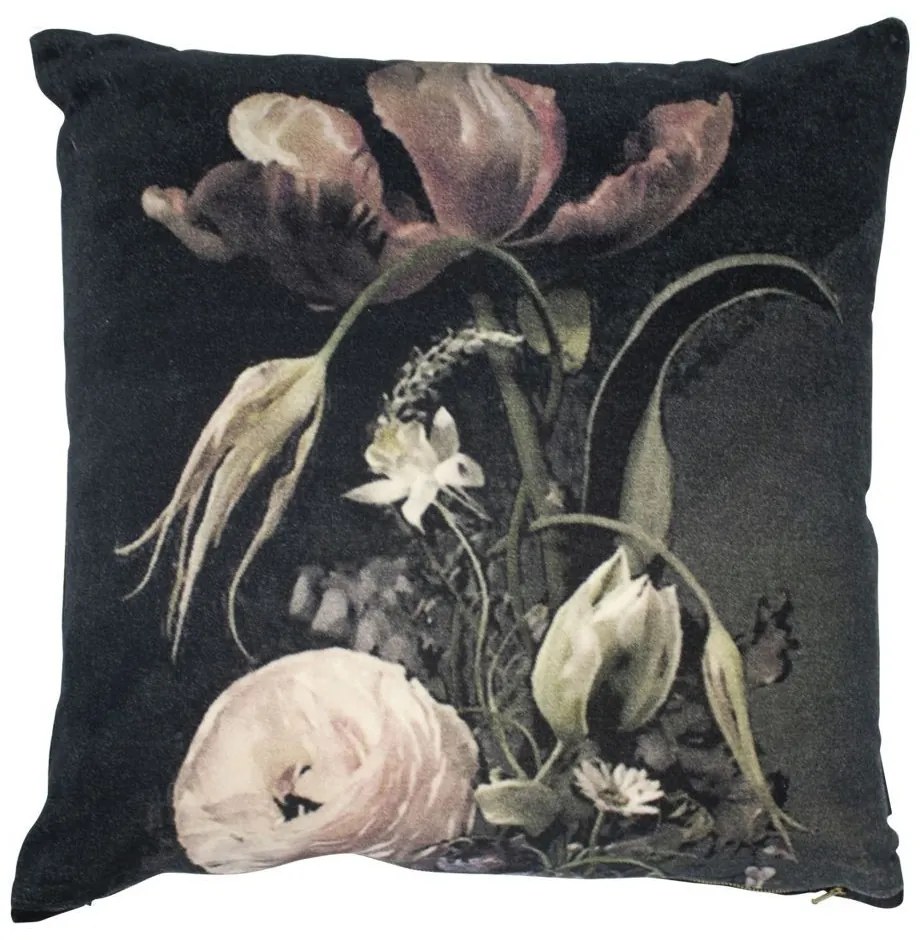 Zamatový vankúš rozkvitnuté kvety Flowers 2 - 45*45*15cm Zamatový vankúš rozkvitnuté kvety Flowers 2 - 45*45*15cm