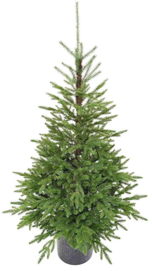 Umelý vianočný stromček v kvetináči 3D Smrek Karpatský 120cm