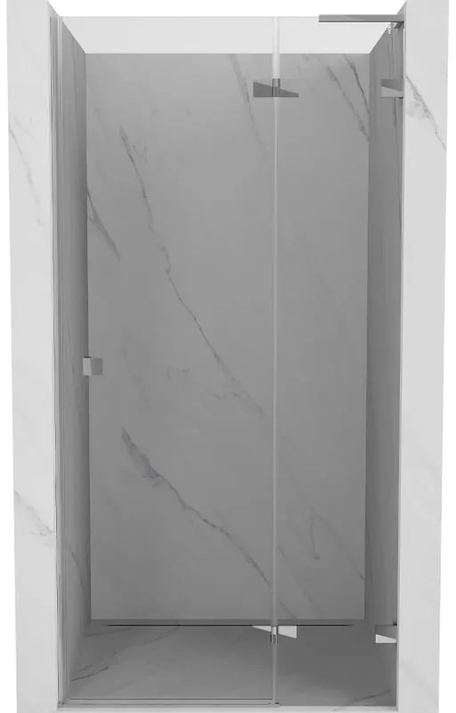 Mexen, Mexen Lunar L Otočné pravé sprchové dvere 80 cm, priehľadné, chróm - 834L-080-000-01-00-P