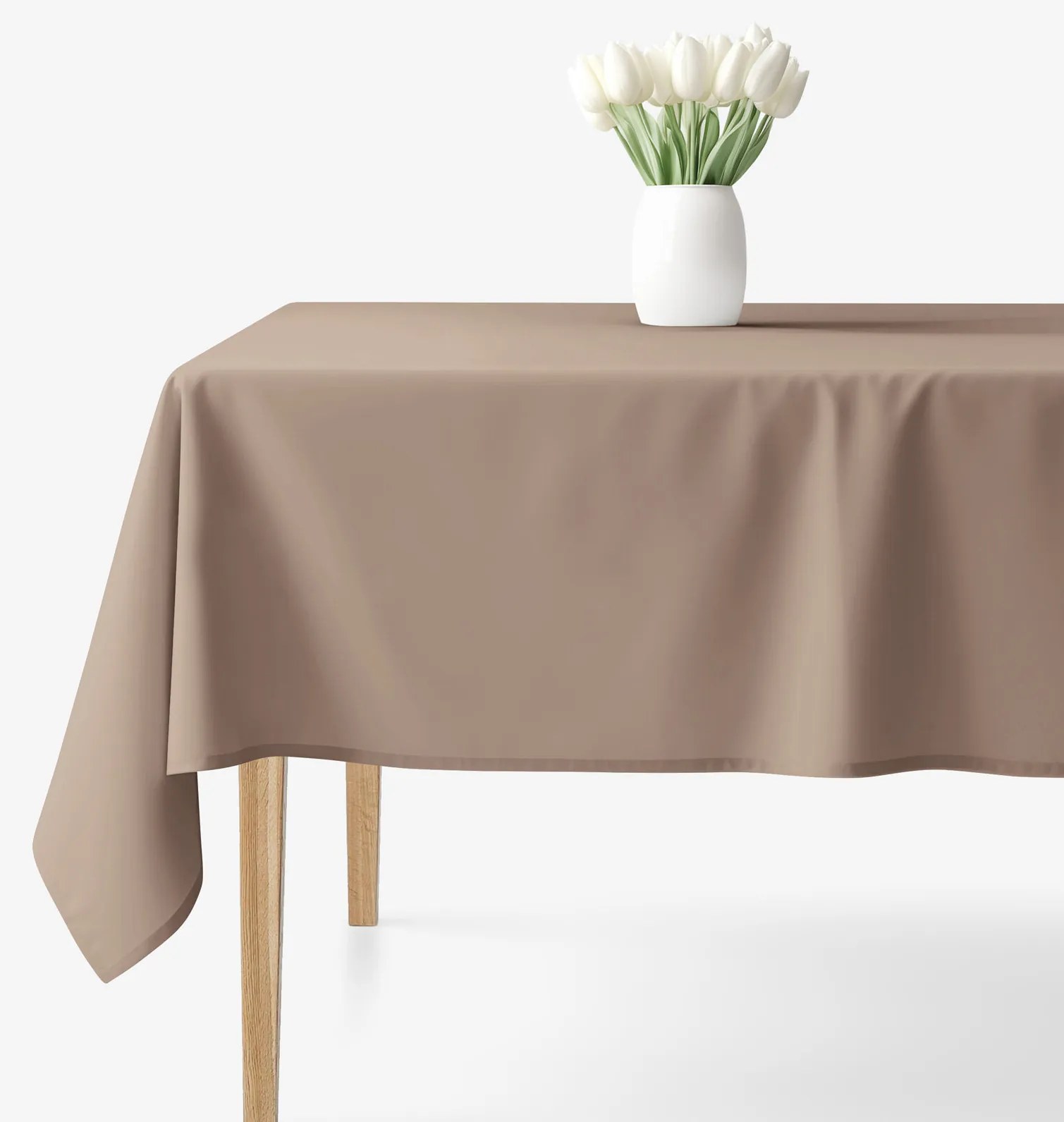 Goldea hranatý obrus 100% bavlnené plátno - kávový hnedý 80 x 80 cm