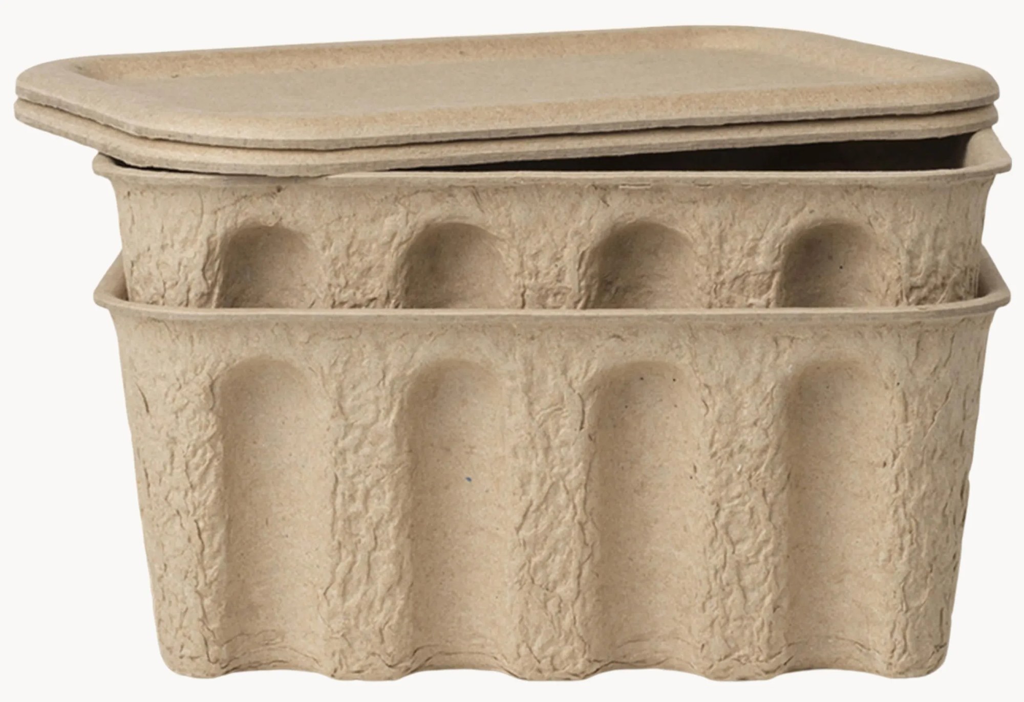 Papierové úložné škatuľky Pulp, H 18 cm, 2 ks