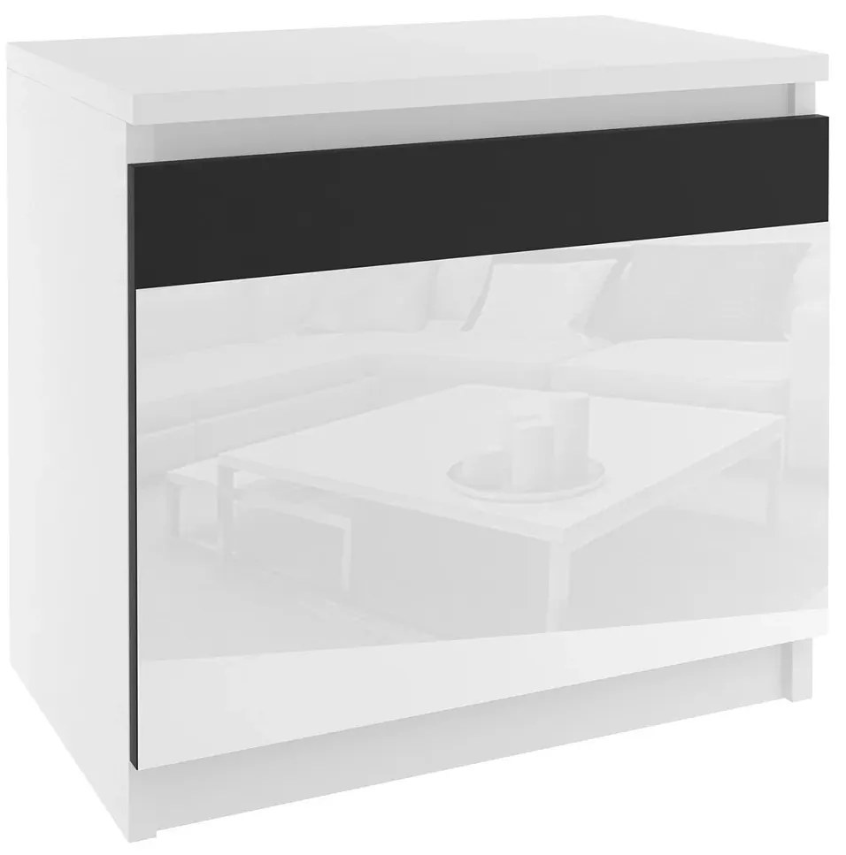 Nočný stolík Belini biely SI SN1/0/W/B/W/0