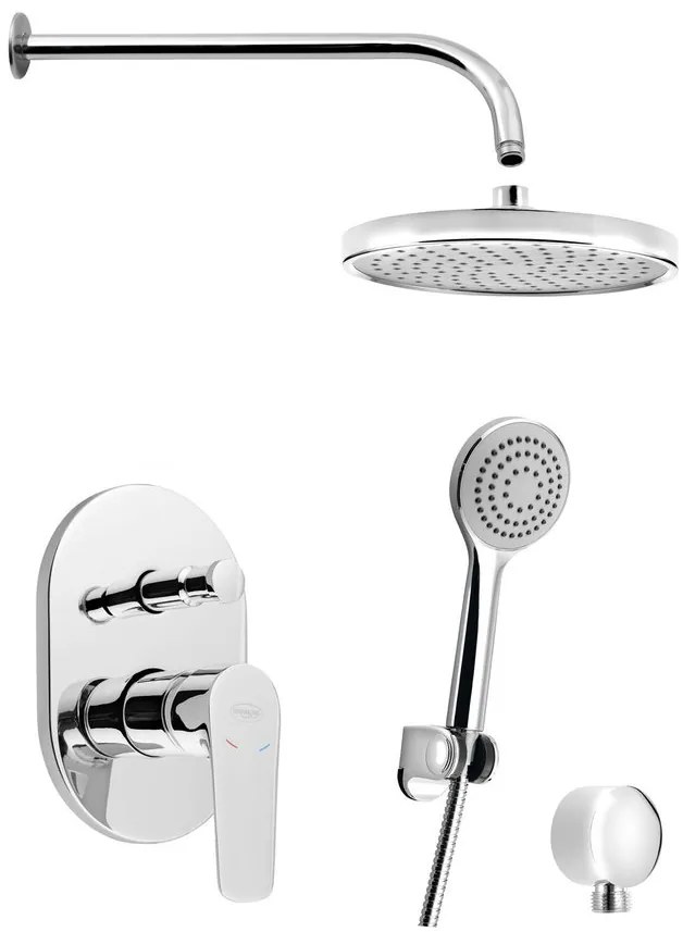 Aqualine Aqualine, LOTTA podomietkový sprchový set s pákovou batériou, 2 výstupy, chróm, LT743