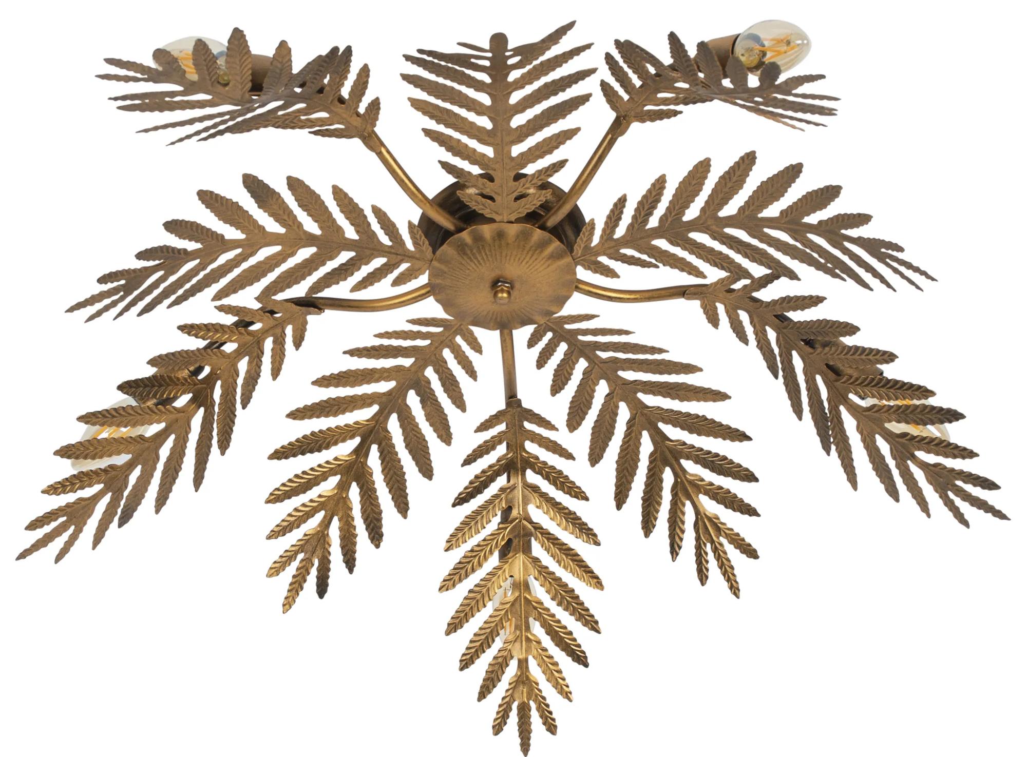 Vintage stropné svietidlo zlaté 70 cm 5-svetlo - Botanica