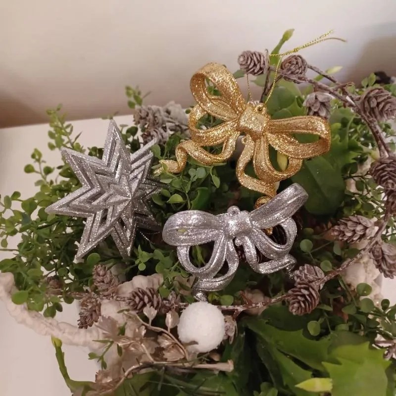 DECOLED Hvězda, prům. 10,5 cm, stříbrná