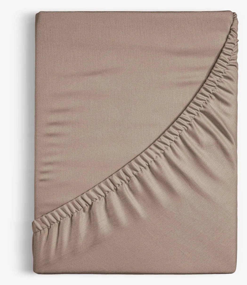 Goldea bavlnená napínacia plachta - kávová hnedá 140 x 200 cm