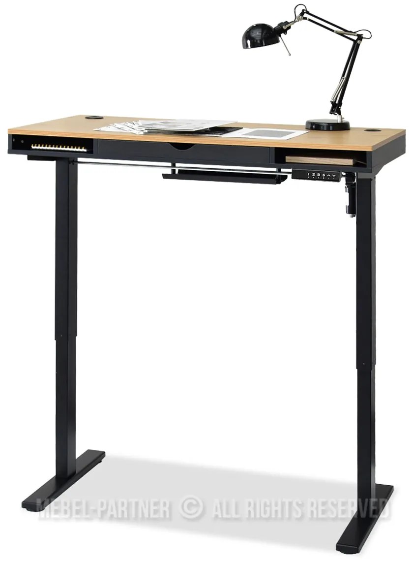 PC stolík Osto 120 (dub čierny + čierna). Akcia -28%. Vlastná spoľahlivá doprava až k Vám domov. 1109815