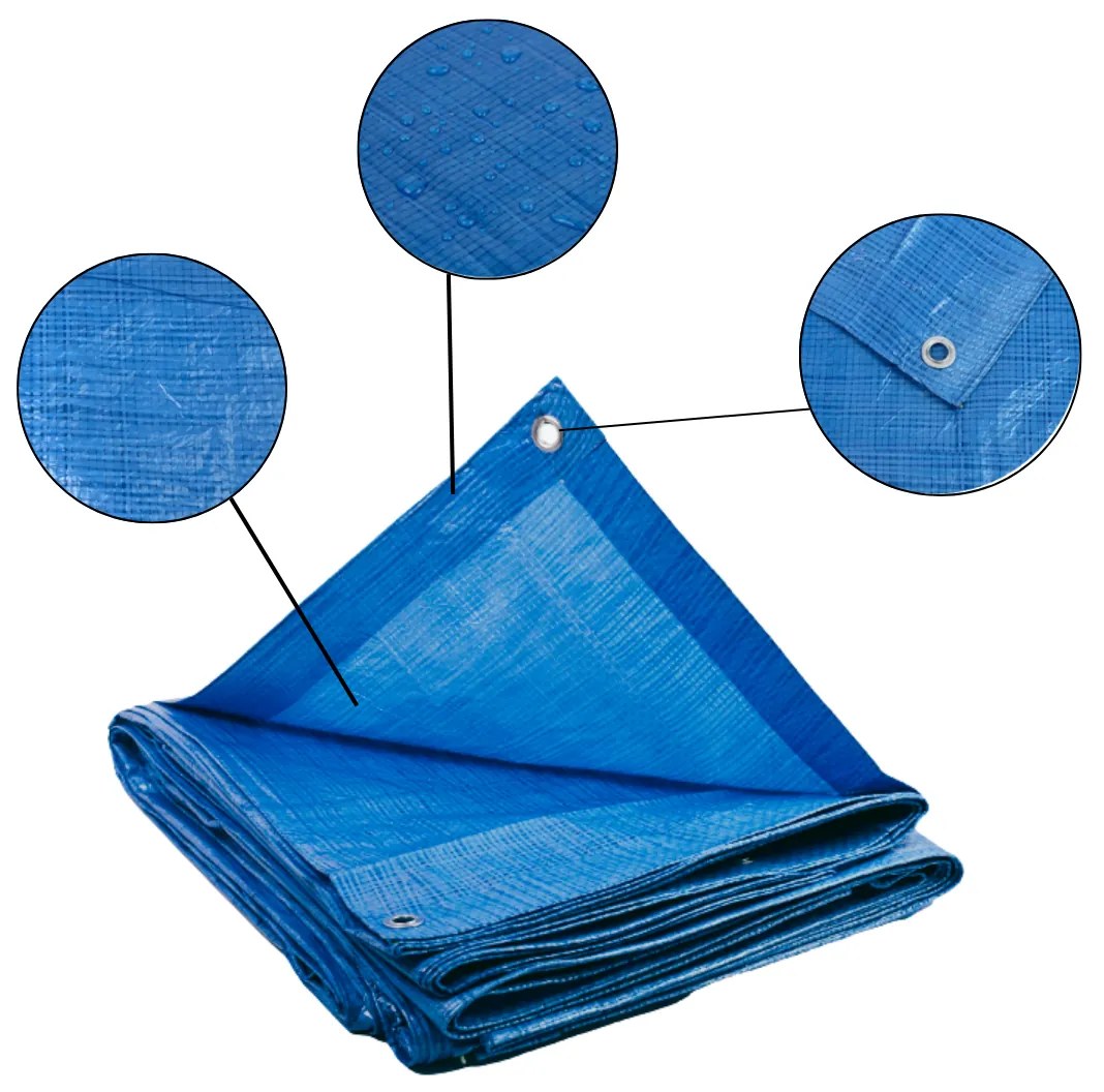 Krycia plachta modrá 5x8m 60g/m2
