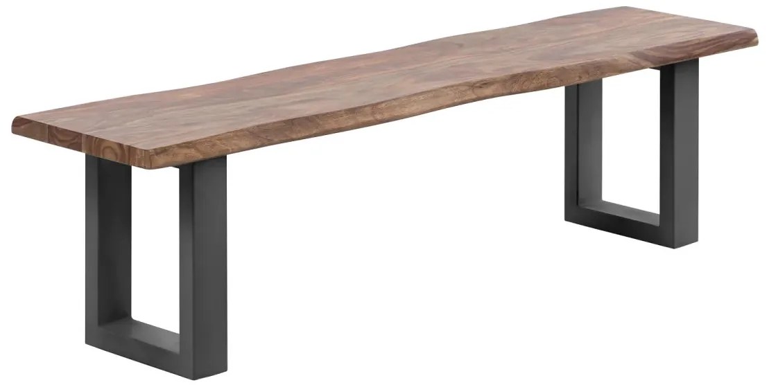 furniture-nabytek.cz - Masívna lavica Bullwer z palisandru, lakovaná, čierna – 190×40 cm