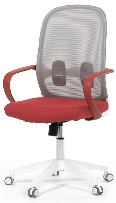 Autronic BONTEC Kancelárska stolička, hojdací mechanizmus, modrá látka, KA-S425 BLUE Farba: Červená