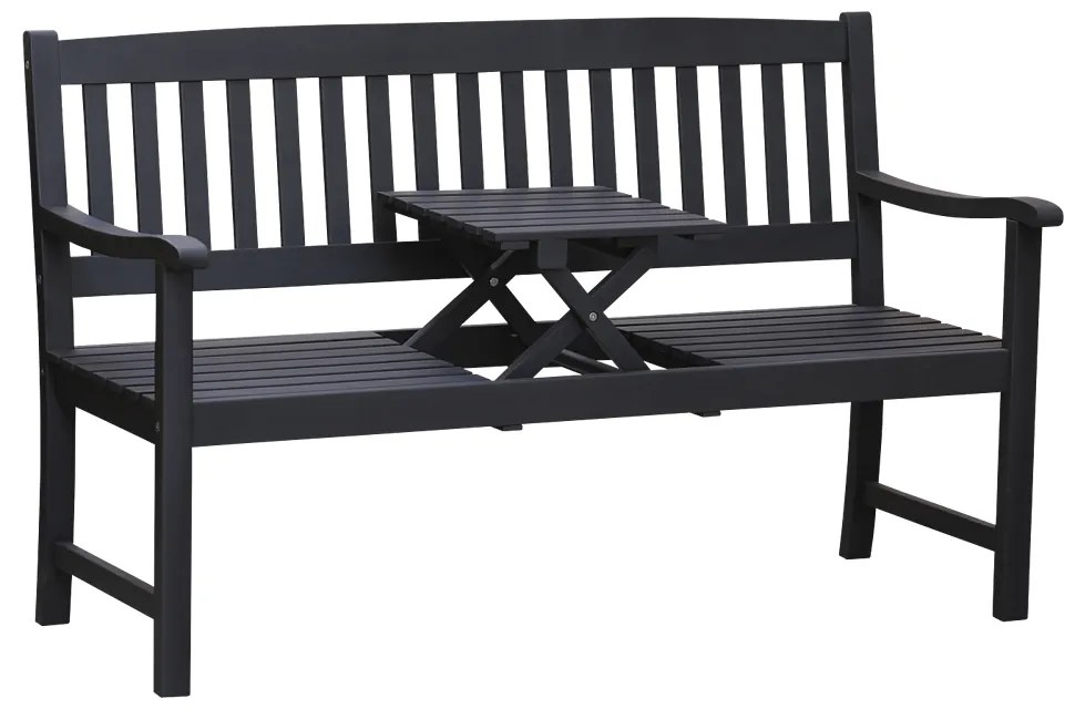 Sunfun Svenja Záhradná lavica, 150 × 64 × 92,5 cm, drevo, antracit