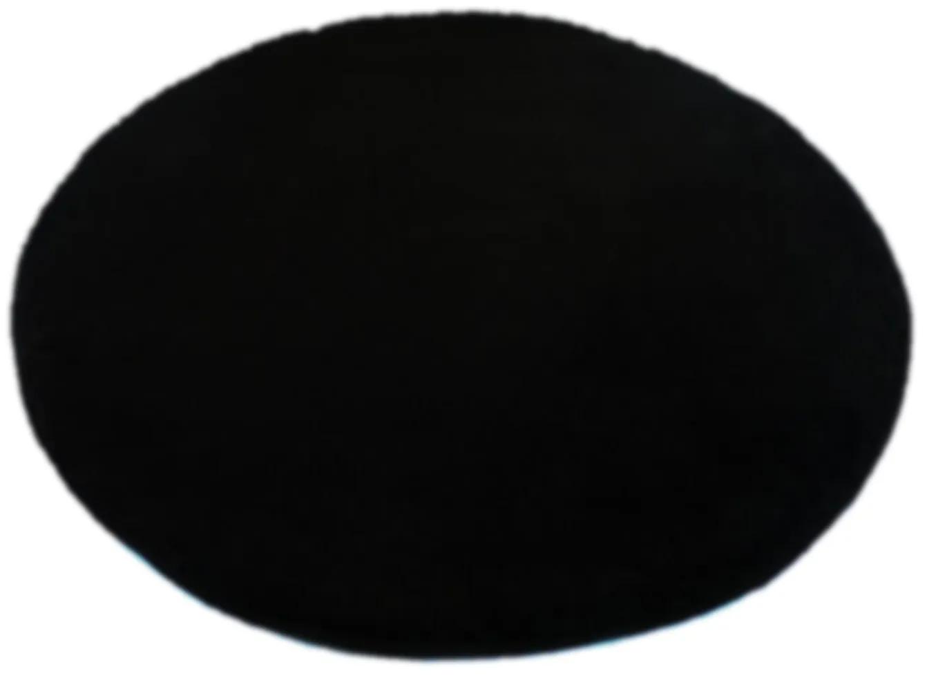ROUTNER Kúpeľňová predložka COTTON Čierna 20103 - Čierna / Kruh Ø 90 cm 20103