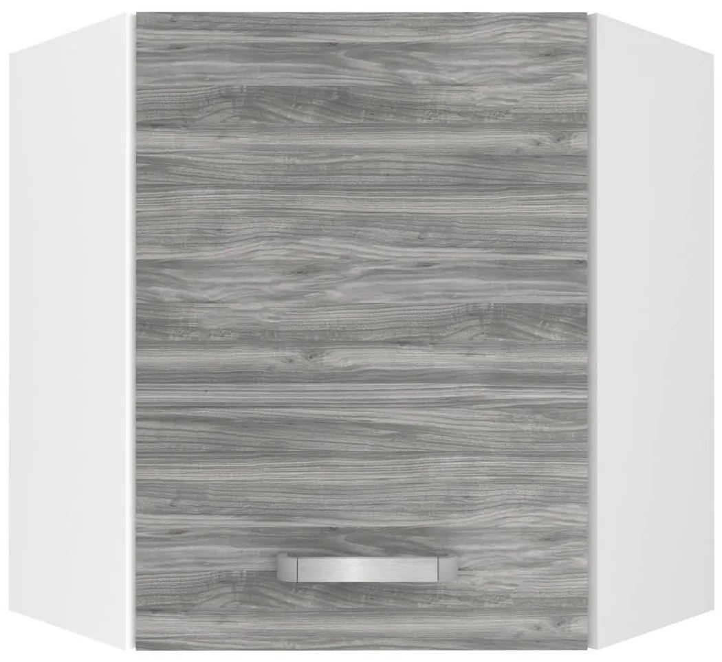 Kuchynská skrinka Belini horná rohová 60 cm šedý antracit Glamour Wood TOR SGN60/1/WT/GW1/0/U