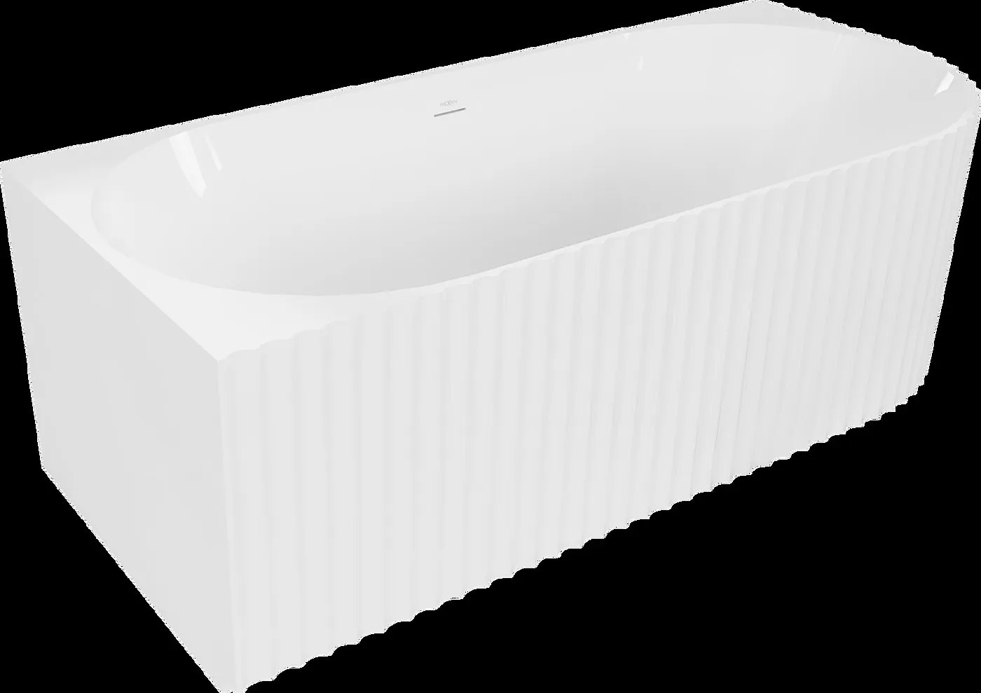 Mexen Gia, voľne stojaca rohová vaňa, drážkovaná, ľavá, 170 x 80 cm, biela lesklá, 52701708000L-SS