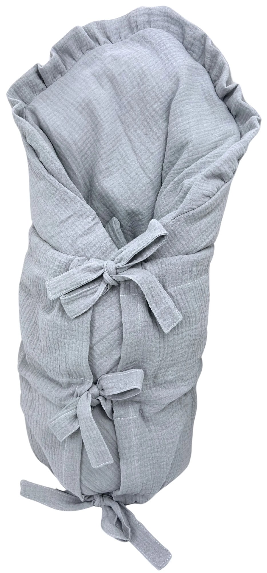 INTERMEDIC SK Obliečka na zavinovačku mušelín Sivá 73x73 cm – prírodná bavlna, šnurovanie Veľkosť: 73x73 cm