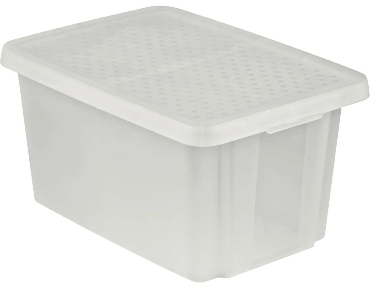 Curver Úložný box ESSENTIALS 45l s vekom priehľadný