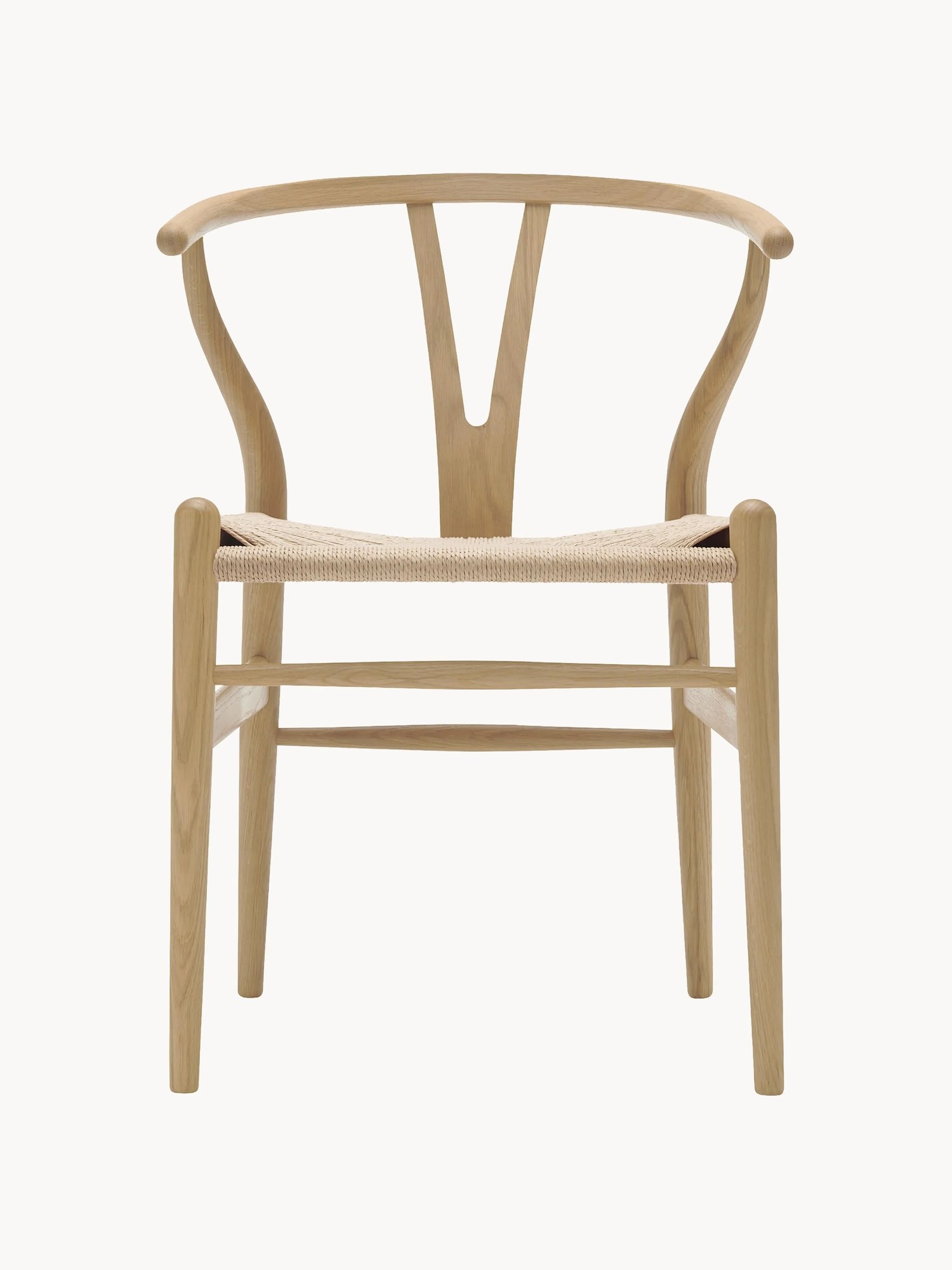 Drevená stolička's ručne tkaným sedadlom CH24 Wishbone Chair