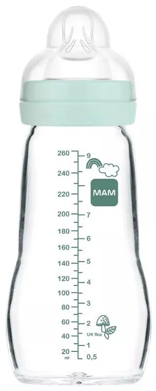 Sklenená dojčenská fľaša 260ml BOY