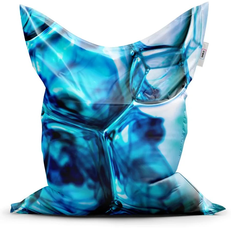 Sedací vak Classic modré bubliny - detský, modrá