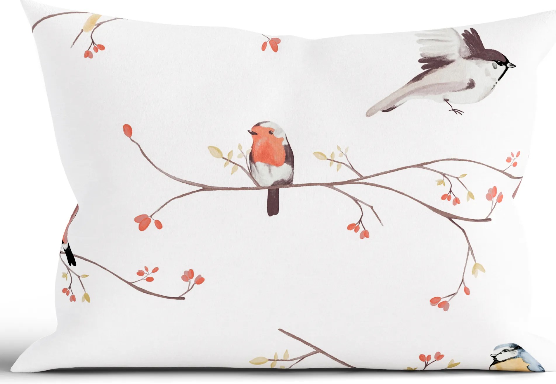 Bavlnená obliečka na vankúš Renforcé 40 × 60 cm - Vtáčiky
