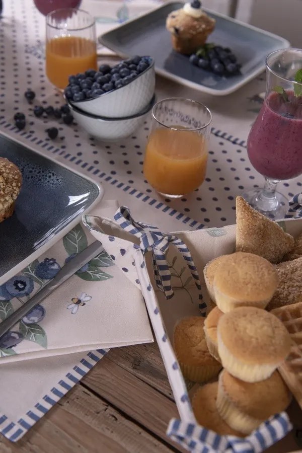 Košík na pečivo Blueberry Fields - 35*35*8 cm