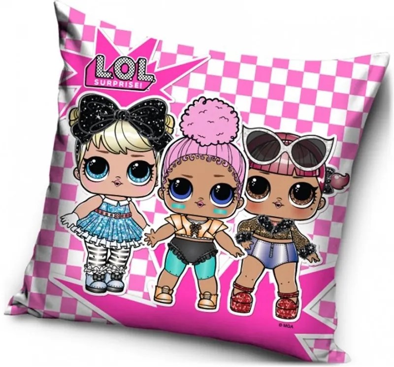 Vankúš L.O.L. Surprise - motív Stars - 40 x 40 cm