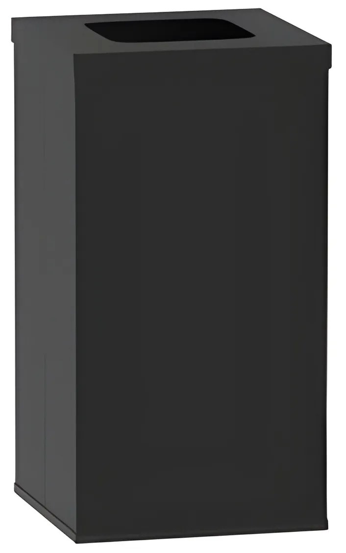 Kôš na triedený odpad 50 L, úchyt na vrece, čierny/čierny