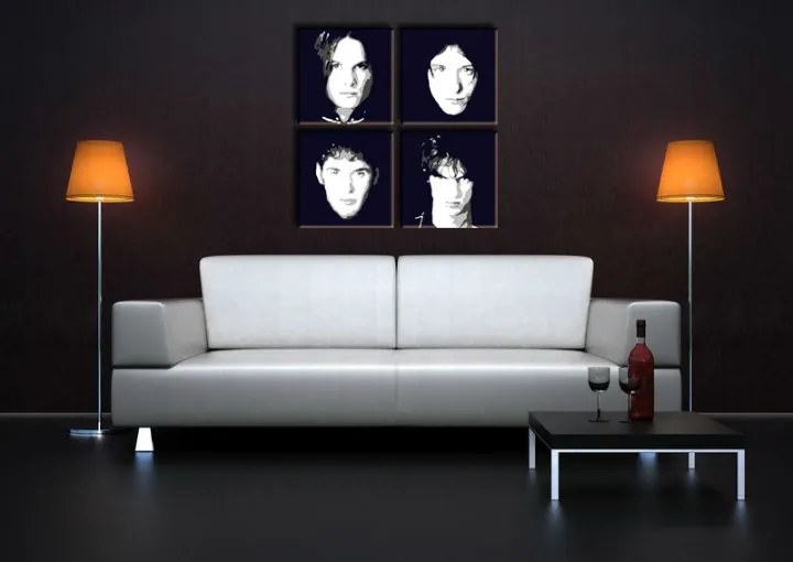 Ručne maľovaný POP Art obraz The Vervet 4 dielny tv