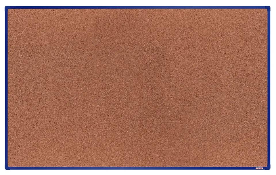 Korková nástenka boardOK v hliníkovom ráme, 2000 x 1200 mm, modrý rám