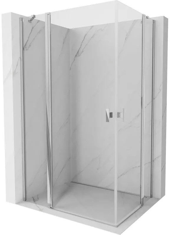 Mexen, Mexen Mist Duo výklopný sprchový kút 115 x 95 cm, priehľadný, chróm - 8A4-115-095-01-00