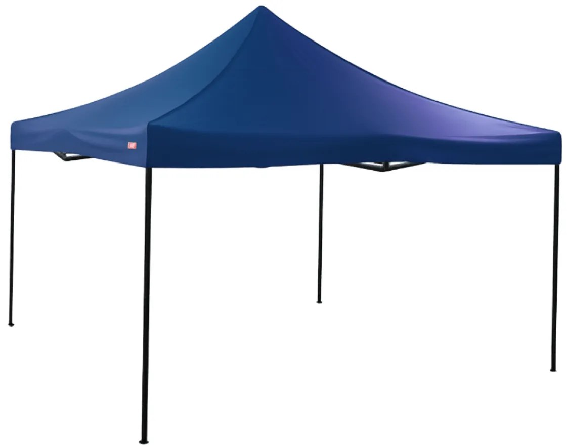 Rýchlorozkladací nožnicový stan 4x4m – oceľový, Modrá, Bez bočných plachiet