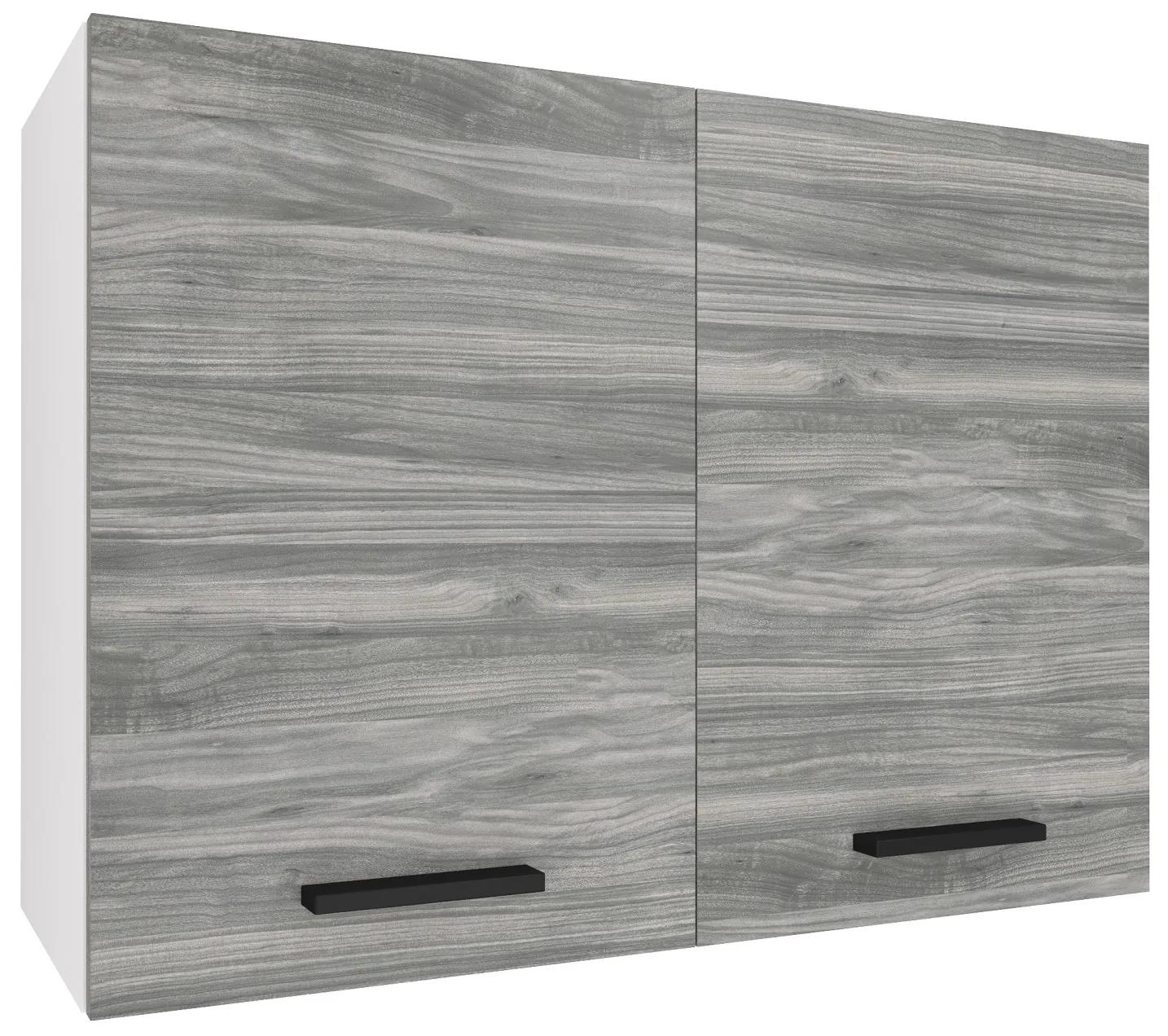Kuchynská skrinka Belini horná 80 cm šedý antracit Glamour Wood TOR SG80/2/WT/GW1/0/B1