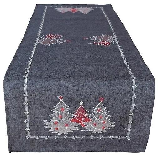 Obrus Vianočné stromčeky 40x85 cm