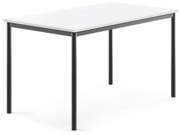 Stôl BORÅS, 1400x800x760 mm, laminát - biela, antracit