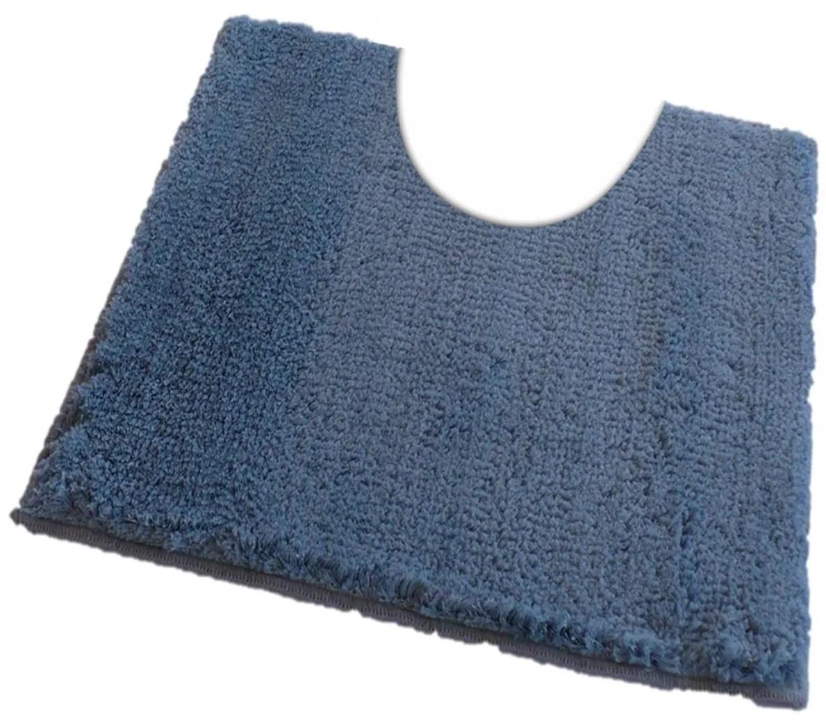 ROUTNER Kúpeľňová predložka COTTON Modrosivá 20110 - Modrosivá / 50 x 50 cm WC s výkrojom 20110