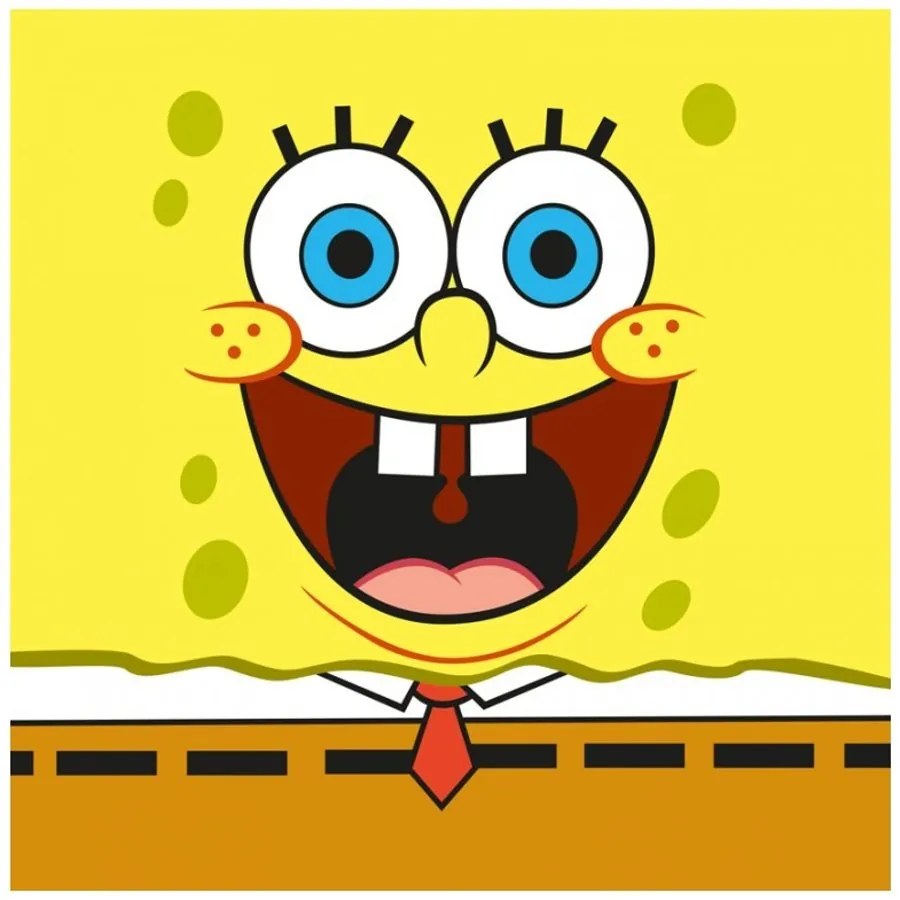 Detský magický uterák Spongebob - 30 x 30 cm