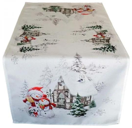 Obrus Snehuliacka idylka 40x90 cm