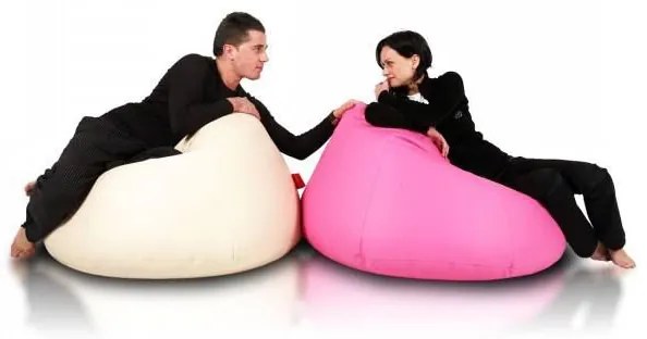 INTERMEDIC SK - Sedací vak Relax 110x70 cm | kreslo na oddych z ekokože alebo polyesteru, 300 l Farba: E05 - Ružová(ekokoža)