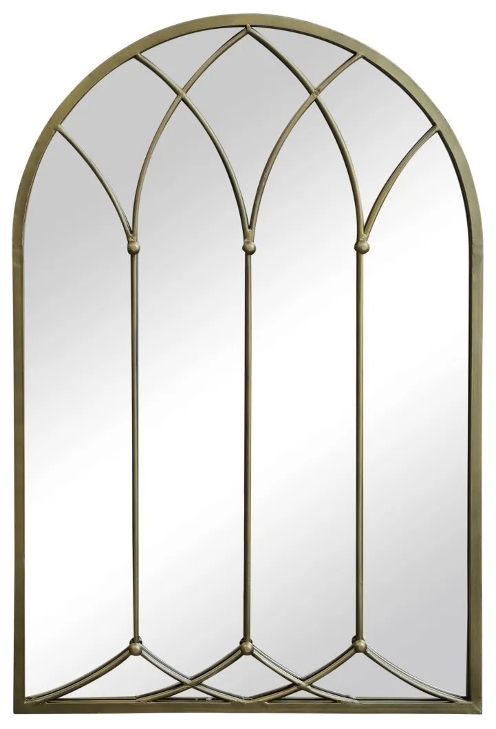 Bronzové antik kovové nástenné zrkadlo Archia - 60*3*90 cm