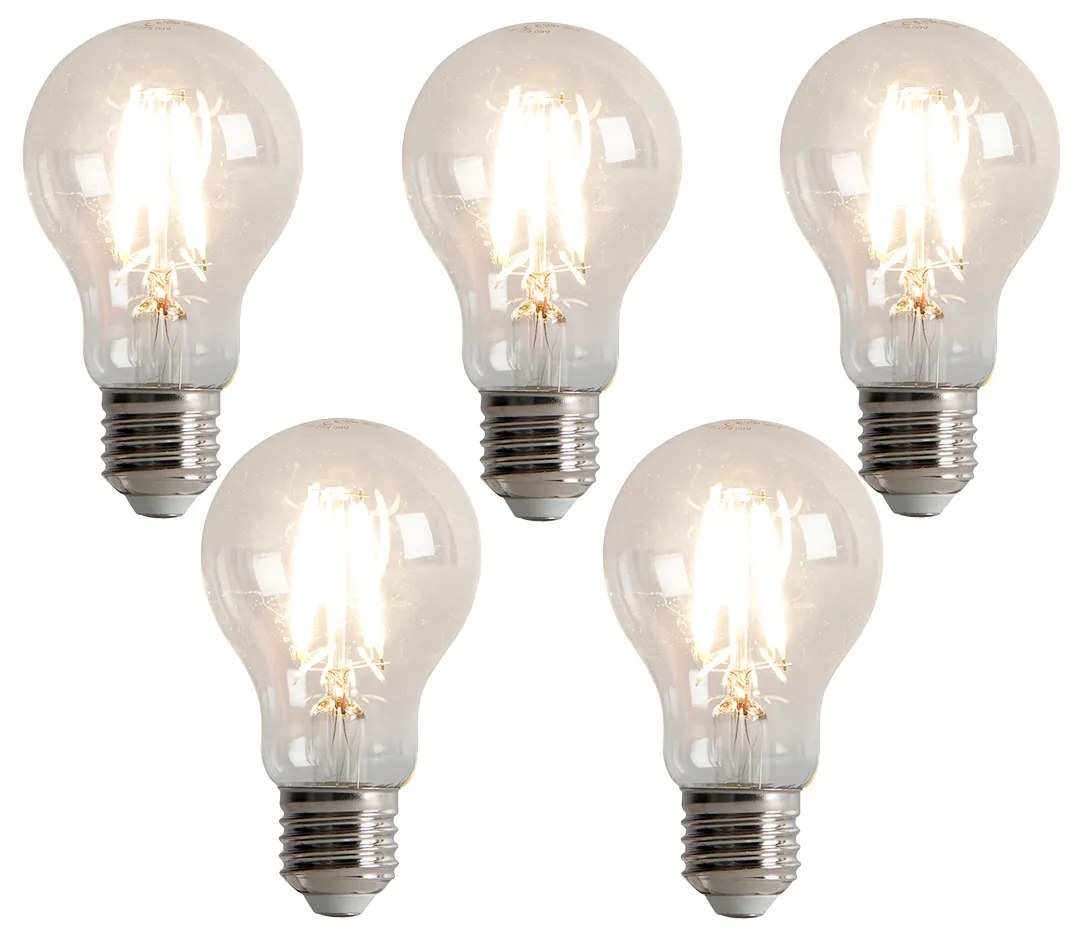 Sada 5 stmievateľných LED žiaroviek E27 s 3-stupňovým stmievaním A60 5W 500lm 2700K