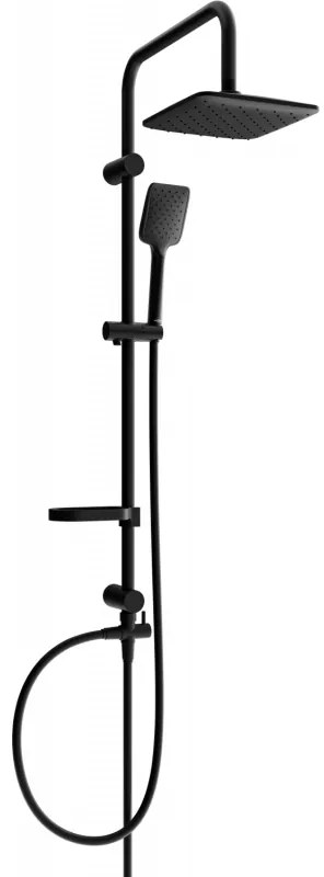 Mexen Sven sprchový stĺp s hornou a ručnou hlavicou, čierna matná, 78262-70