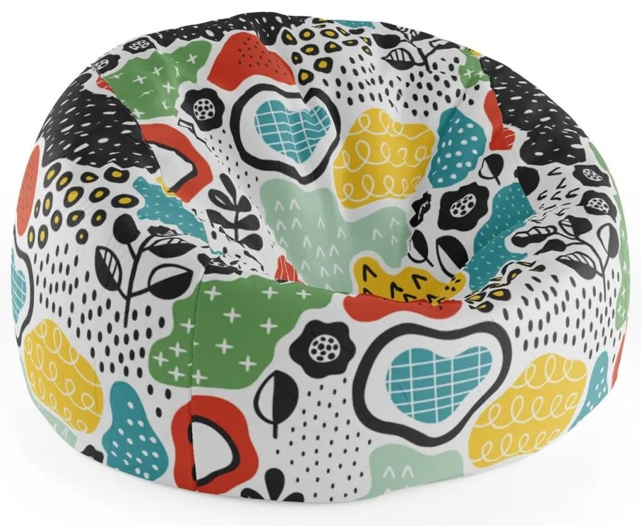 Sedací vak Cocoon detská maľba, farebná