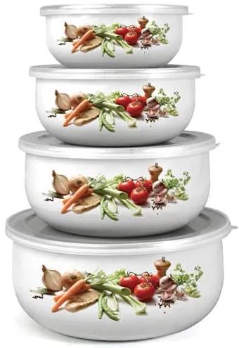 Smaltované misky s viečkami, BANQUET