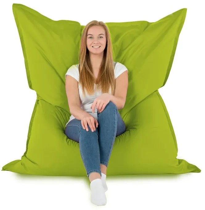 XXL vankúš na sedenie – interiérový aj záhradný, vodeodolný Farba: 6.Limetkový