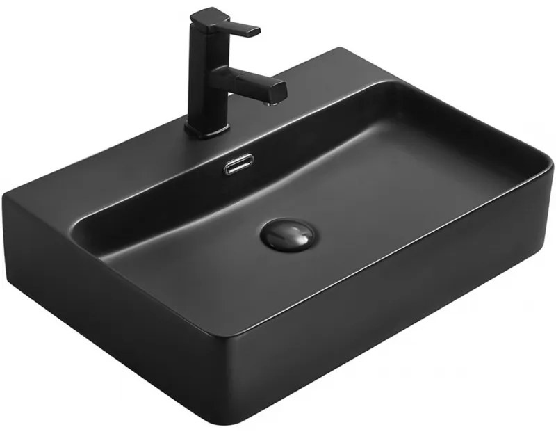 Mexen LARA umývadlo, 60x42 cm, čierna-matná, 21166085 Mexen LARA umývadlo, 60x42 cm, čierna-matná, 21166085