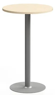 Barový stôl VERTICUS, Ø700x1100 mm, breza/strieborná